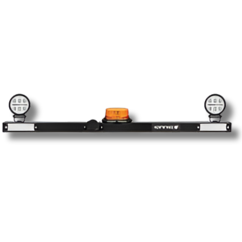 1275mm Bolt On Minebar with Amber Rotating Beacon Reversing Alarm & Reversing Lamps - Ionnic
