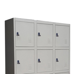 12 Door 3-Column XL Metal Storage Locker with Alloy Padlock Latches
