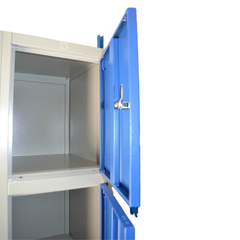 12 Door XL Metal Storage Locker with Alloy Key Locks - Blue