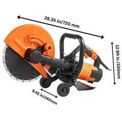 12" Electric Concrete Saw Wet & Dry with Water Pump