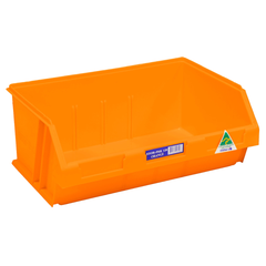 12L Stor-Pak No.120 Storage Bin 410 x 275 x 165mm Orange 5 Pack-Hammerox Industrial