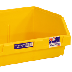 12L Stor-Pak No.120 Storage Bin 410 x 275 x 165mm Yellow 5 Pack-Hammerox Industrial