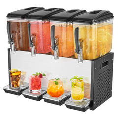 12L x4 Tank Commercial Beverage Dispenser Cold Juice Drink