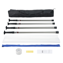 12ft Dust Barrier System with Telescopic Poles-Hammerox Industrial