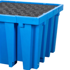 1300L Blue Single IBC Bunded Pallet-Hammerox Industrial