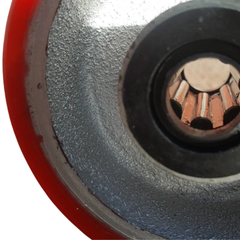 1360kg 5"x2" Heavy Duty PU Castor Wheels 2 Fixed 2 Swivel with Brakes-Hammerox Industrial
