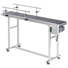 1498.6x198.1mm PVC Belt Conveyor Stainless Steel Double Guardrail