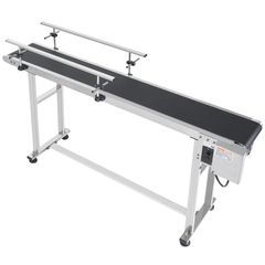 1498.6x198.1mm PVC Belt Conveyor Stainless Steel Double Guardrail