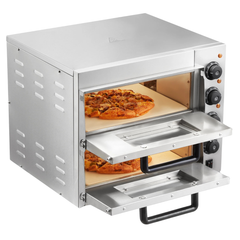 14" Commercial Electric Countertop Pizza Oven Double Tray