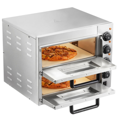 14" Commercial Electric Countertop Pizza Oven Double Tray