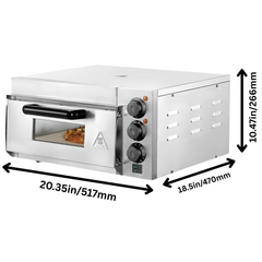 14" Commercial Electric Countertop Pizza Oven Single Tray