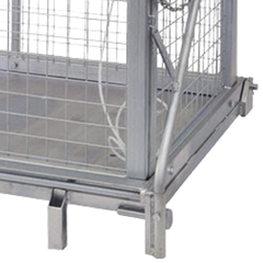 1500L Drop Bottom Bin with Mesh Sides-Hammerox Industrial