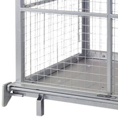1500L Drop Bottom Bin with Mesh Sides-Hammerox Industrial