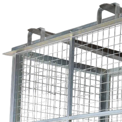 1500L Drop Bottom Bin with Mesh Sides-Hammerox Industrial