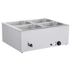 1500W Commercial Food Warmer Bain Marie 4 Pan Countertop