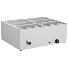 1500W Commercial Food Warmer Bain Marie 6 Pan Countertop