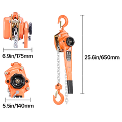 1500kg 1.5 Ton Lever Chain Hoist 3m Lift