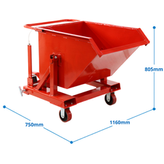 150L Forklift Waste Tipping Bin-Hammerox Industrial
