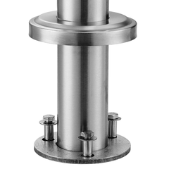 150cm Outdoor Stair Handrail 5 Crossbars-Hammerox Industrial
