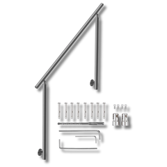 150cm Side Mount Outdoor Stair Handrail-Hammerox Industrial