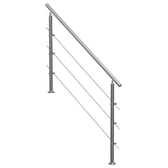 150cm Outdoor Stair Handrail 3 Crossbars