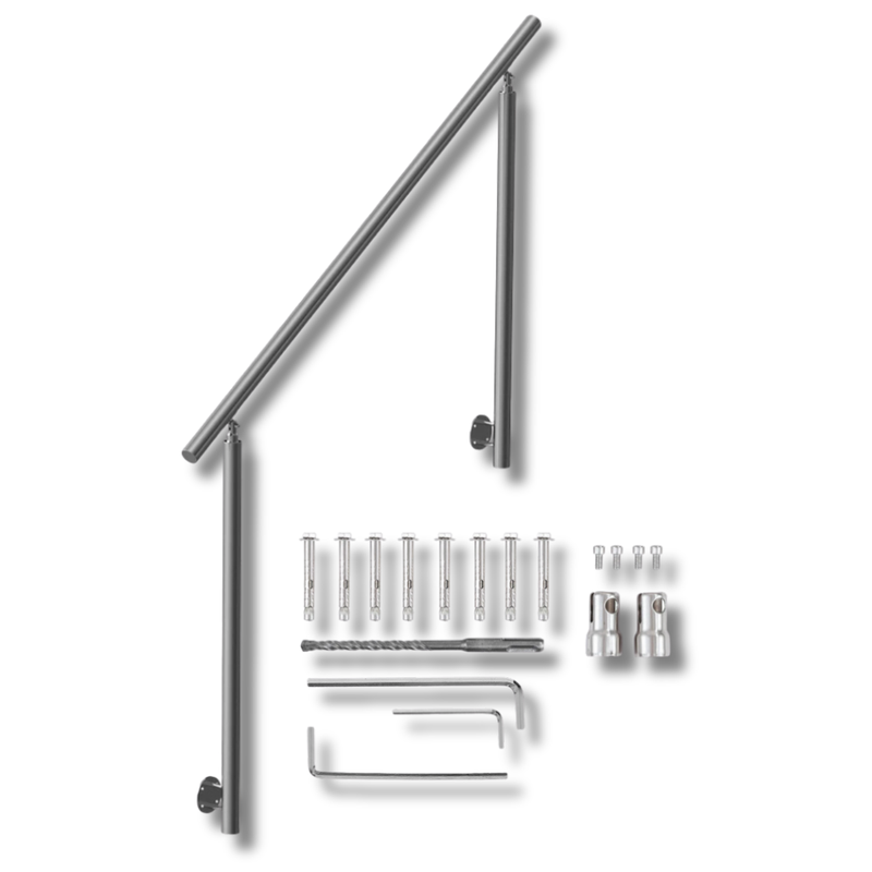 150cm Side Mount Outdoor Stair Handrail