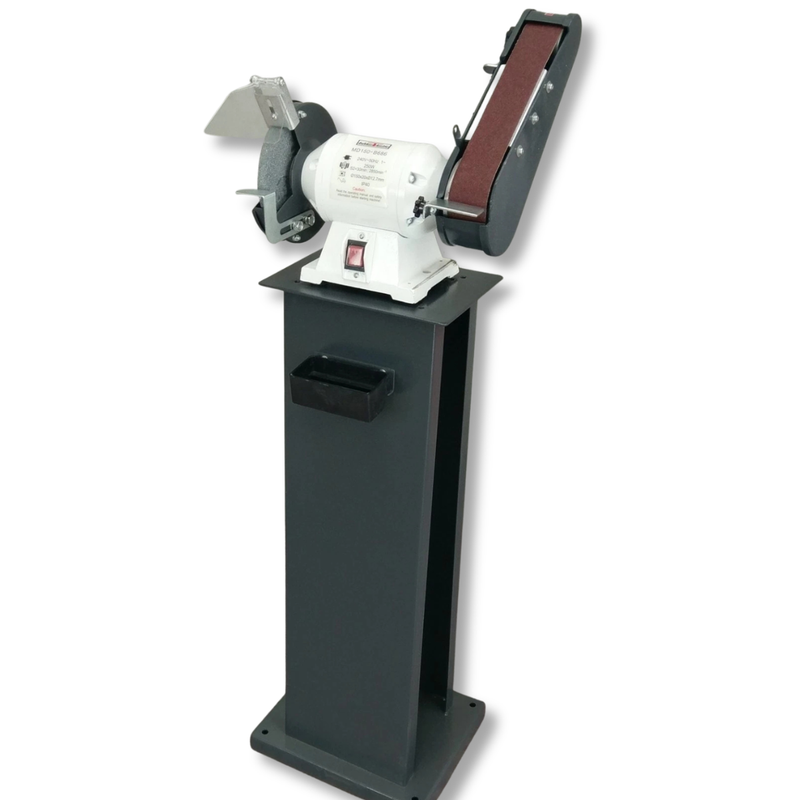 150mm Bench Grinder Linisher with Stand - Metex