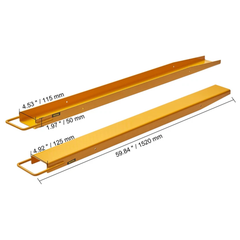 1520x115mm Forklift Fork Extensions Heavy Duty Steel-Hammerox Industrial