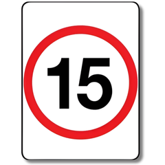 15km/h Speed Limit Sign Class 1 Reflective
