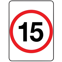 15km/h Speed Limit Sign Class 1 Reflective