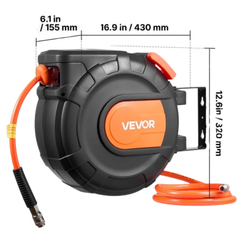 15m x 9.5mm Retractable Air Hose Reel PVC Hose 300PSI-Hammerox Industrial
