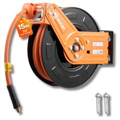 15m x 9.5mm Retractable Air Hose Reel Rubber Hose-Hammerox Industrial