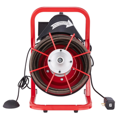 15m x 1/2" Drain Cleaner Machine Manual Feed with Cutters