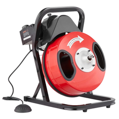 15m x 1/2" Drain Cleaner Machine Manual Feed with Cutters