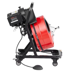 15m x 13mm Drain Cleaner Machine Manual Feed with Wheels