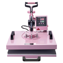 15x15" Heat Press Machine with Tumbler Press - Pink-Hammerox Industrial
