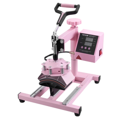 15x15" Heat Press Machine with Tumbler Press - Pink-Hammerox Industrial
