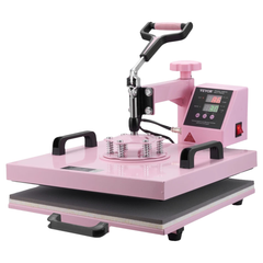 15x15" Heat Press Machine with Tumbler Press - Pink