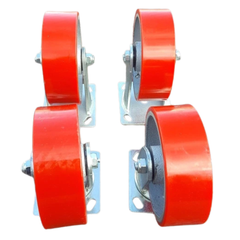 1600kg 6"x2" Heavy Duty PU Castor Wheels 2 Fixed 2 Swivel