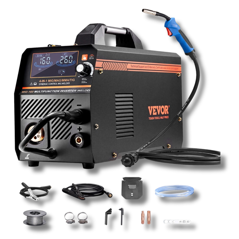 160A MIG Welder 4 In 1 Gas Flux Core Stick Lift TIG-Hammerox Industrial