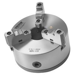 160mm 3 Jaw Self Centering Lathe Chuck with Backing Plate-Hammerox Industrial