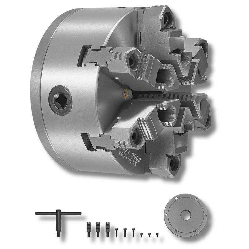 160mm 6 Jaw Self Centering Lathe Chuck D1-4 Cam Lock-Hammerox Industrial