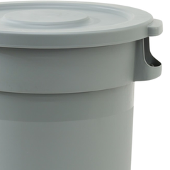 168L Grey Round Plastic Waste Bin-Hammerox Industrial