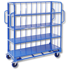 1730mm Heavy Duty Sloping 4 Shelf Trolley-Hammerox Industrial