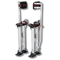 18"-30" Adjustable Aluminium Drywall Stilts - Silver