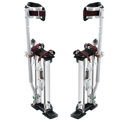 18"-30" Adjustable Aluminium Drywall Stilts - Silver