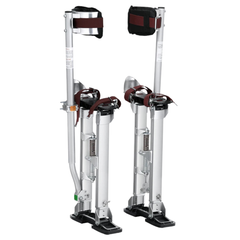 18"-30" Adjustable Aluminium Drywall Stilts - Silver
