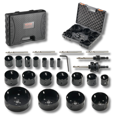 18 Piece Hole Saw Kit Bi Metal M42-Hammerox Industrial