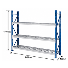 1800 x 2400 x 450mm Heavy Duty Industrial Tyre Shelving-Hammerox Industrial