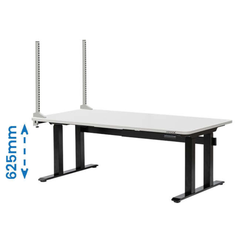 1800 x 900mm Electric Height Adjustable Workbench with Side Panel Kit-Hammerox Industrial